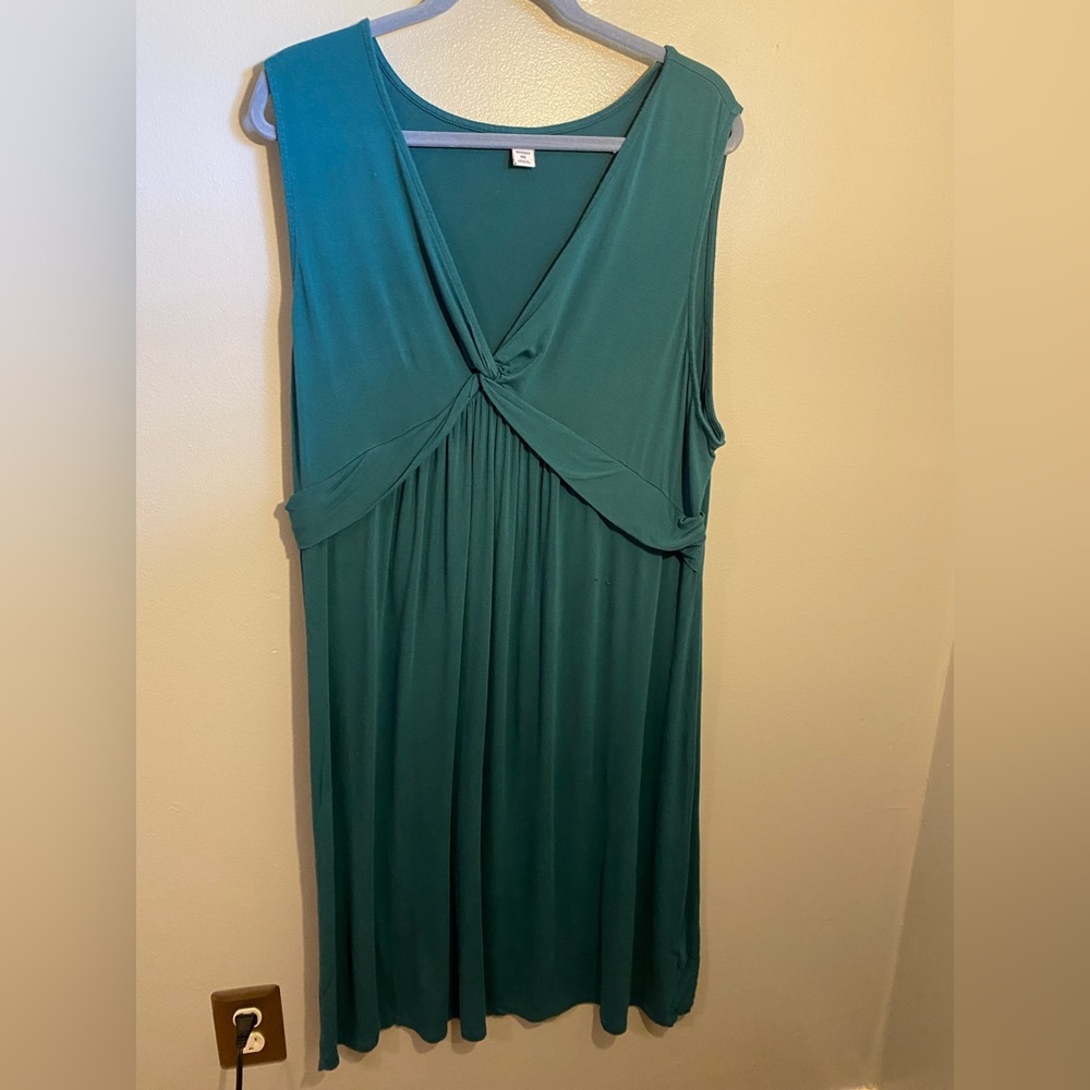Old Navy Maternity Dark Teal Sleeveless Jersey Dress